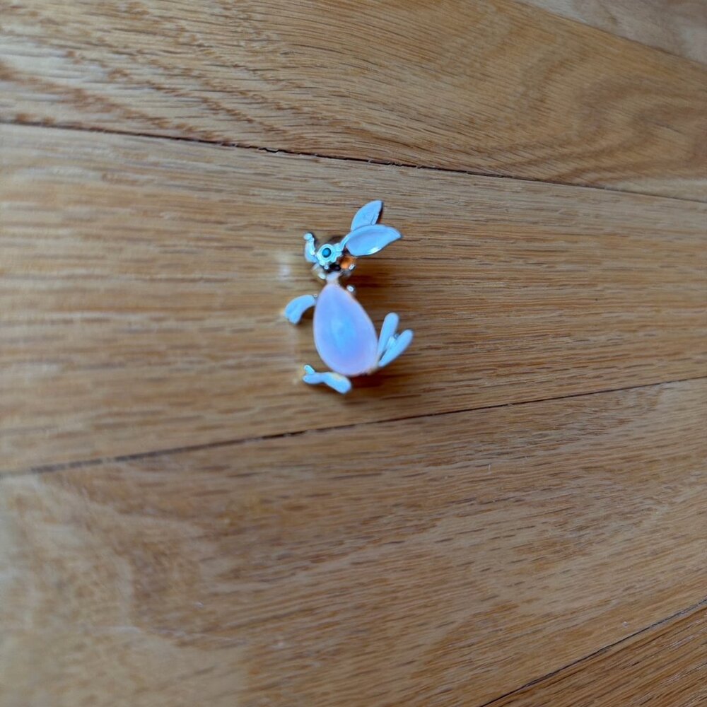 Opalite Bunny Pin